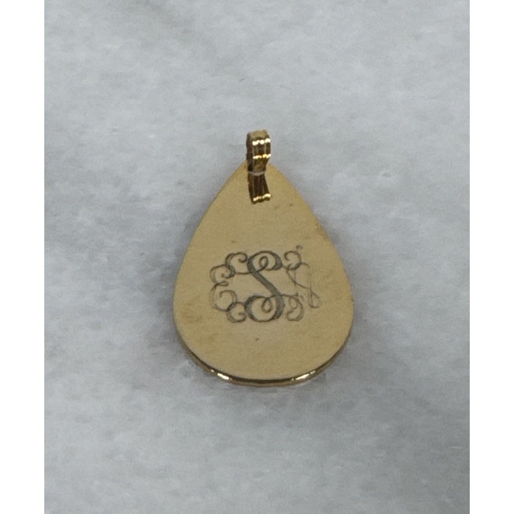 Engraved Monogram 'ESA' Pendant